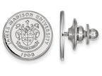 LogoArt Sterling Silver James Madison University Crest Lapel Pin