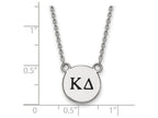 LogoArt Sterling Silver Kappa Delta Extra Small Enameled Pendant Necklace With 18 Inch