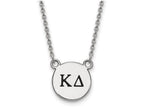 LogoArt Sterling Silver Kappa Delta Extra Small Enameled Pendant Necklace With 18 Inch