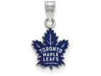 LogoArt Sterling Silver Toronto Maple Leafs Small Enamel Pendant Necklace