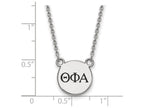 LogoArt Sterling Silver Theta Phi Alpha Extra Small Enameled Pendant Necklace With 18 Inch