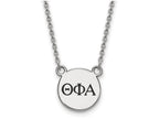 LogoArt Sterling Silver Theta Phi Alpha Extra Small Enameled Pendant Necklace With 18 Inch
