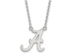 LogoArt Sterling Silver University Of Alabama Large Pendant Necklace