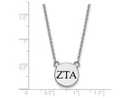 LogoArt Sterling Silver Zeta Tau Alpha Extra Small Enameled Pendant Necklace With 18 Inch