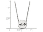 LogoArt Sterling Silver Alpha Epsilon Phi Small Enameled Pendant Necklace With 18 Inch