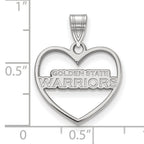 LogoArt Sterling Silver Colorado Avalanche Large Enamel Pendant Necklace