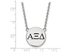 LogoArt Sterling Silver Alpha Xi Delta Small Enameled Pendant Necklace With 18 Inch
