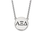 LogoArt Sterling Silver Alpha Xi Delta Small Enameled Pendant Necklace With 18 Inch