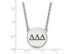 LogoArt Sterling Silver Delta Delta Delta Small Enameled Pendant Necklace With 18 Inch