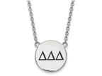 LogoArt Sterling Silver Delta Delta Delta Small Enameled Pendant Necklace With 18 Inch