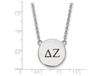 LogoArt Sterling Silver Delta Zeta Small Enameled Pendant Necklace With 18 Inch
