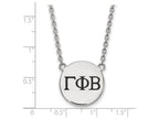 LogoArt Sterling Silver Gamma Phi Beta Small Enameled Pendant Necklace With 18 Inch