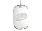 Logoart 925 Sterling Silver Carolina Hurricanes Small Dog Tag Pendant Necklace