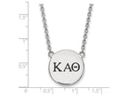 LogoArt Sterling Silver Kappa Alpha Theta Small Enameled Pendant Necklace With 18 Inch