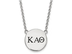 LogoArt Sterling Silver Kappa Alpha Theta Small Enameled Pendant Necklace With 18 Inch