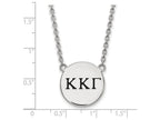 LogoArt Sterling Silver Kappa Kappa Gamma Small Enameled Pendant Necklace With 18 Inch