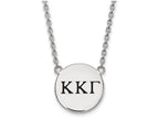 LogoArt Sterling Silver Kappa Kappa Gamma Small Enameled Pendant Necklace With 18 Inch