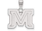LogoArt Sterling Silver Montana State University Medium Pendant Necklace