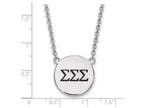 LogoArt Sterling Silver Sigma Sigma Sigma Small Enameled Pendant Necklace With 18 Inch