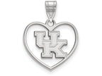 LogoArt Sterling Silver University Of Kentucky Pendant Necklace In Heart