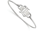 LogoArt Sterling Silver University Of Louisville Small Ctr Wire Bangle