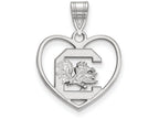 LogoArt Sterling Silver University Of South Carolina Pendant Necklace In Heart