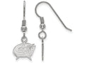 Logoart 925 Sterling Silver Columbus Blue Jackets Extra Small Dangle Earrings Wire