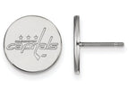 LogoArt Sterling Silver Washington Capitals Small Disc Earrings