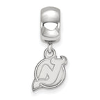 LogoArt Sterling Silver New Jersey Devils Bead Charm Charm Xs Dangle Bead Charm