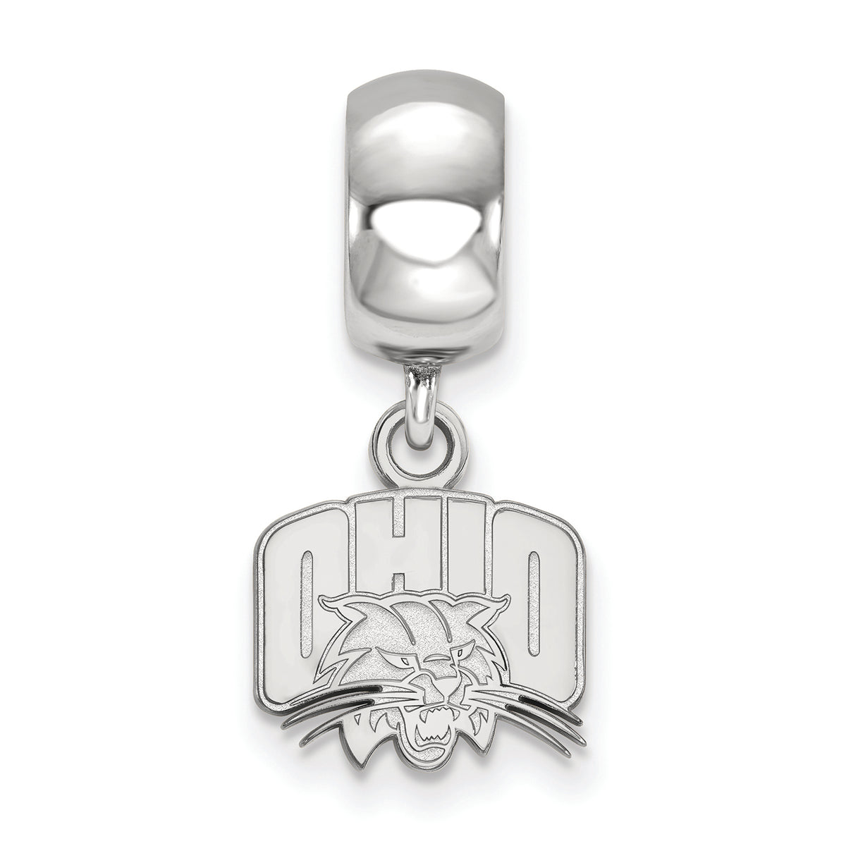 LogoArt Sterling Silver Ohio University Bead Charm Charm Xs Dangle Bead Charm