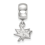 LogoArt Sterling Silver San Jose Sharks Bead Charm Charm Xs Dangle Bead Charm