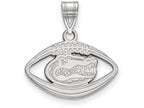 LogoArt Sterling Silver University Of Florida Pendant Necklace In Football