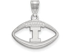 LogoArt Sterling Silver University Of Illinois Pendant Necklace In Football