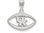 LogoArt Sterling Silver University Of Kentucky Pendant Necklace In Football