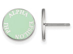 LogoArt Sterling Silver Alpha Epsilon Phi Enameled Post Earrings