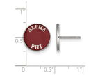 LogoArt Sterling Silver Alpha Phi Enameled Post Earrings
