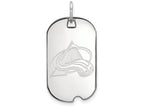 Logoart 925 Sterling Silver Colorado Avalanche Small Dog Tag Pendant Necklace