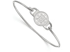 LogoArt Sterling Silver Boston Bruins Small Ctr Wire Bangle