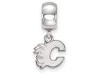 LogoArt Sterling Silver Calgary Flames Bead Charm Charm Xs Dangle Bead Charm
