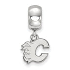 LogoArt Sterling Silver Calgary Flames Bead Charm Charm Xs Dangle Bead Charm