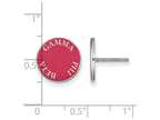 LogoArt Sterling Silver Gamma Phi Beta Enameled Post Earrings