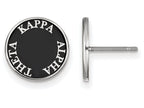 LogoArt Sterling Silver Kappa Alpha Theta Enameled Post Earrings