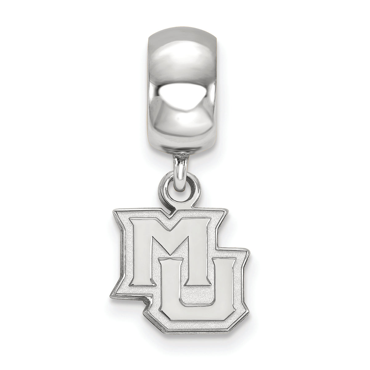 LogoArt Sterling Silver Marquette University Bead Charm Charm Xs Dangle Bead Charm