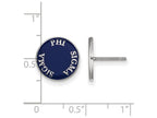 LogoArt Sterling Silver Phi Sigma Sigma Enameled Post Earrings