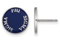 LogoArt Sterling Silver Phi Sigma Sigma Enameled Post Earrings