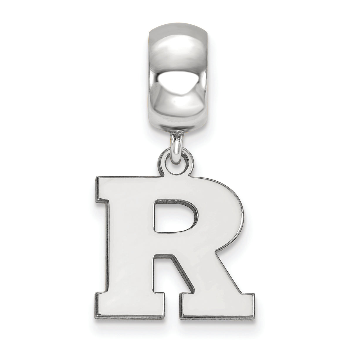 LogoArt Sterling Silver Rutgers Bead Charm Charm Small Dangle Bead Charm