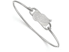 LogoArt Sterling Silver Detroit Red Wings Small Ctr Wire Bangle