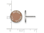 LogoArt Sterling Silver Sigma Delta Tau Enameled Post Earrings