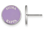 LogoArt Sterling Silver Sigma Kappa Enameled Post Earrings