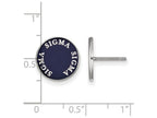 LogoArt Sterling Silver Sigma Sigma Sigma Enameled Post Earrings